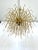 Metal Mid-Century Italian Brass and Glass Chandelier, 1970s For Sale - Image 7 of 11