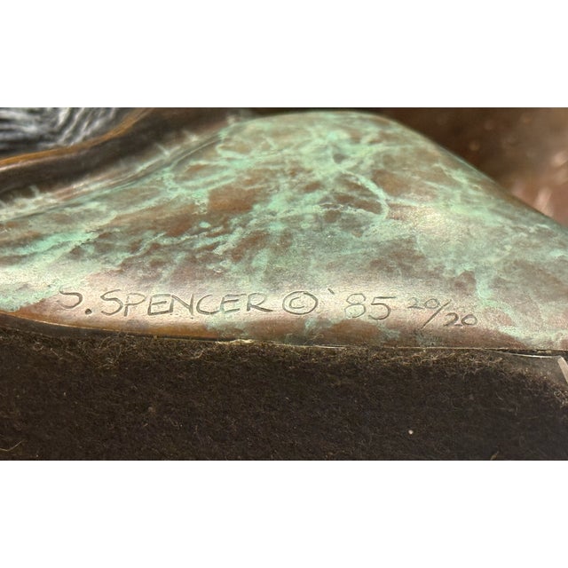 Circa 1985 Sharon Spencer Bronze Sculpture of Intuit Woman, Signed + Numbered For Sale - Image 13 of 13