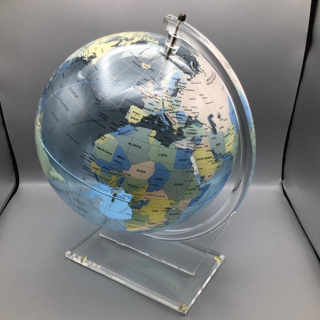 1980s Trippensee Planetarium Acrylic Spectrum Globe on Stand For Sale - Image 5 of 13