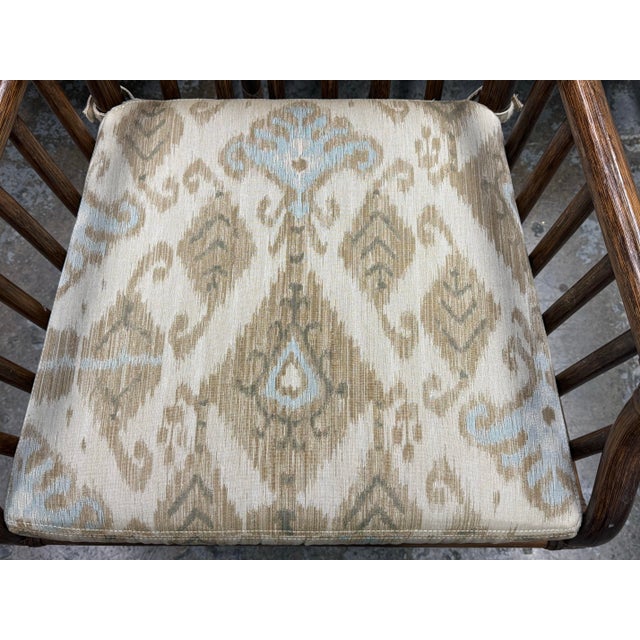 Wood McGuire Furniture Far East Collection Dining Armchairs, Vintage Set of Six For Sale - Image 7 of 12