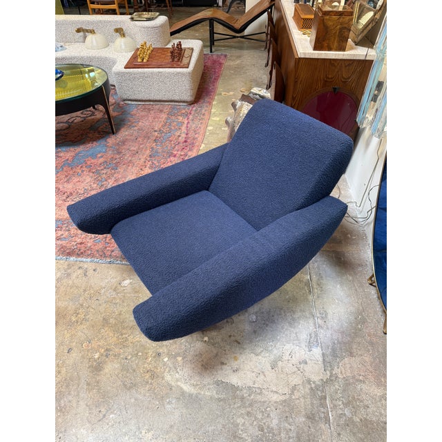 Textile Mid Century Italian Armchairs in Style of Zanuso 1960 For Sale - Image 7 of 9