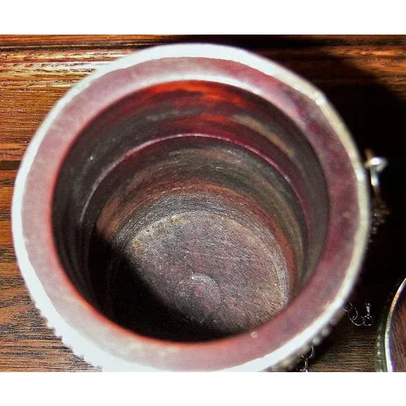 Late 19th Century 19c Anglo Indian Hardwood Caddy With Solid Silver Mounts For Sale - Image 5 of 8