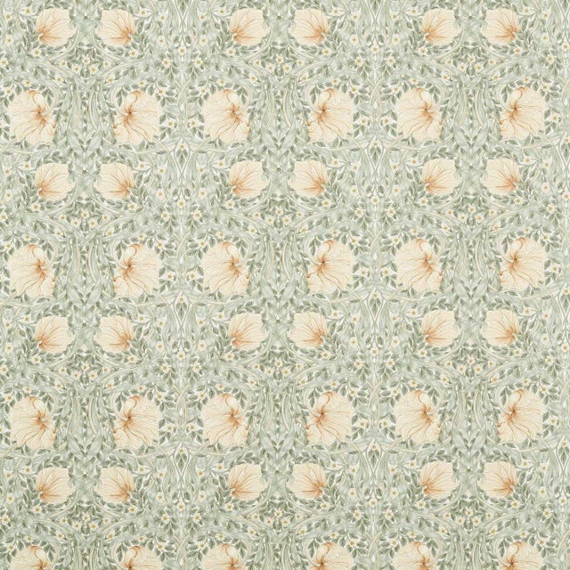 Morris & Co. Pimpernel WW Fabric in Sage/Caramel - a sample For Sale
