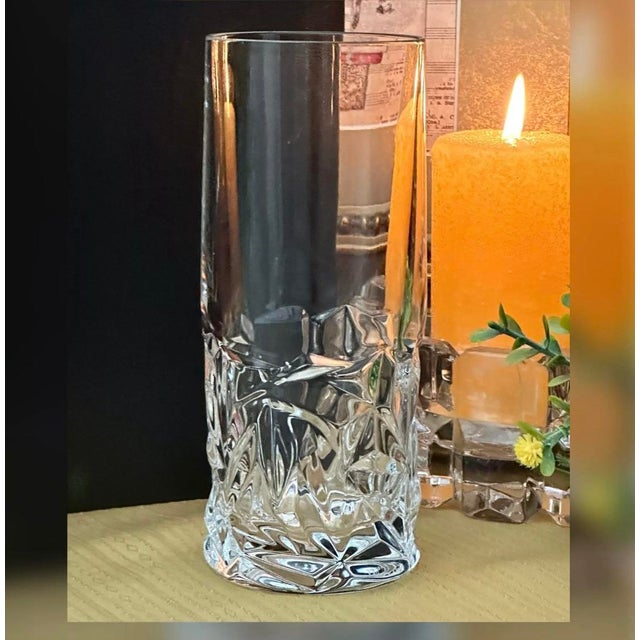 This is for a vintage Tiffany & Co Rock Cut blown glass. This is in the highball size and measures 6.5 inches tall with a...