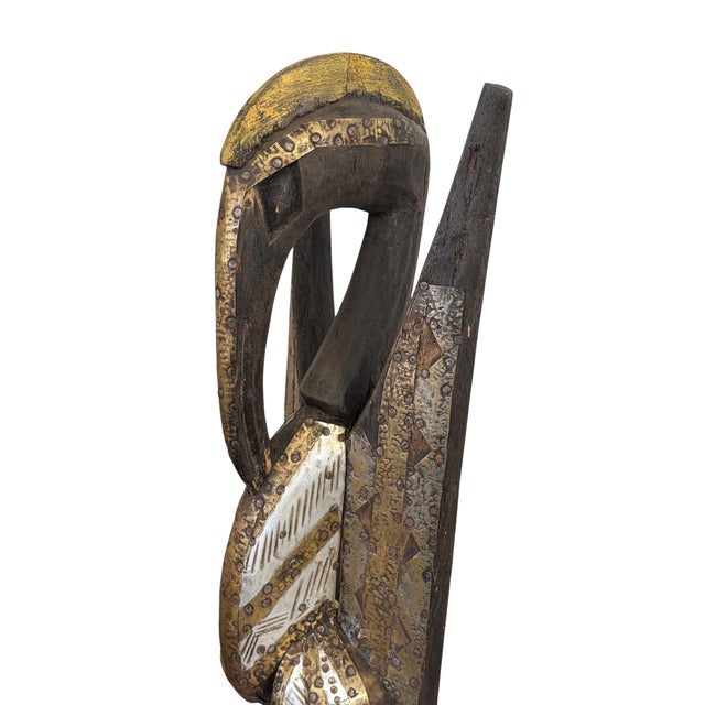 Vintage Sculpture of Senufo Bird Statue Cote d'Ivoire 22.5" H For Sale In New York - Image 6 of 6