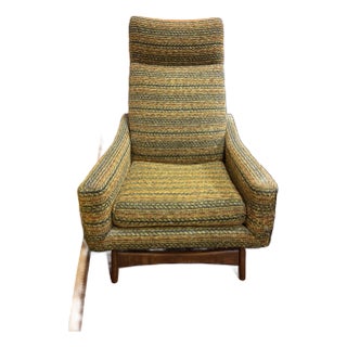 1960s Mid Century Adrian Pearsall Style High Back Lounge Chair For Sale