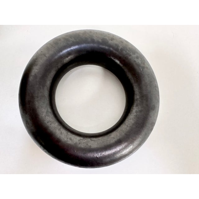 Glazed Studio Ceramic Art Vase with Standing Ring by Hanne Wydra-Jantz, Germany, 1980s For Sale - Image 9 of 18