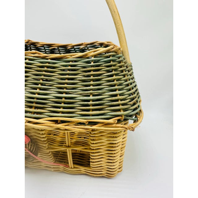 Vintage Christmas Wicker Basket For Sale In Charleston - Image 6 of 8