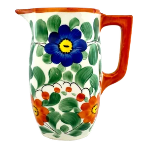1940's Hand Painted Czechoslovakia Decorative Pitcher