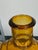 Diamond Star Amber Pressed Glass Fan Form Decanter + Hobnail Stopper, Vintage For Sale - Image 12 of 12