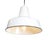 Industrial Matthew Izzo Home White Retro Rondeau Pendant Light With Black Piping For Sale - Image 3 of 4
