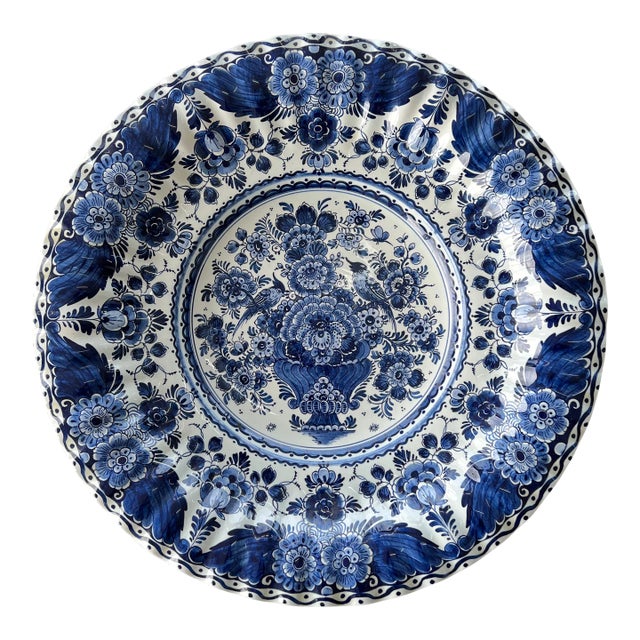 1970s Hand Painted Dutch Platter For Sale