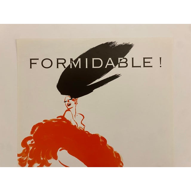 1980s Original Vintage Formidable Offset Lithograph Poster by René Gruau For Sale - Image 5 of 16