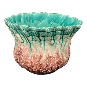 Antique Large j.b. Owens Majolica Jardiniere or Planter