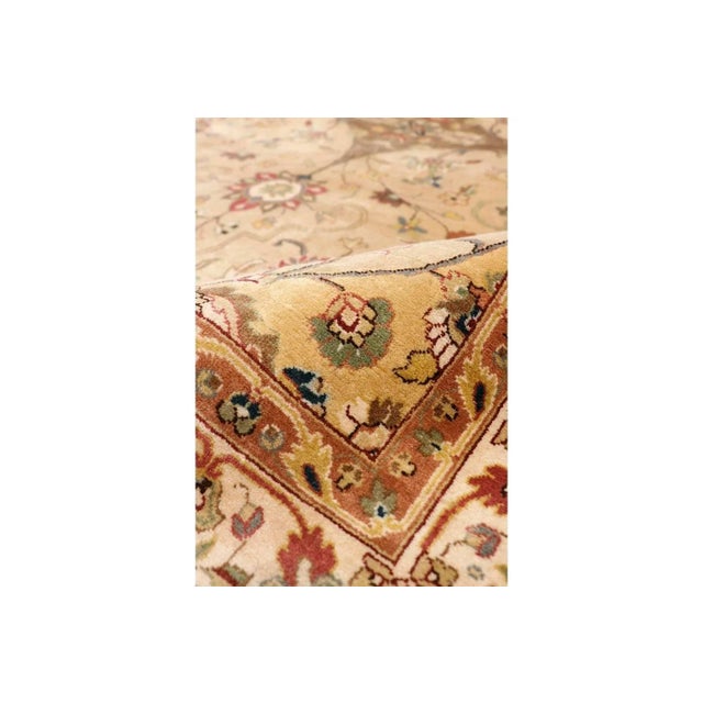 Tabriz Wool Camel Area Rug-11' 9" X 17' 8" For Sale - Image 4 of 5