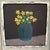Black Rustic Whimsical Framed Flowers in a Vase Artisan Painting For Sale - Image 8 of 9