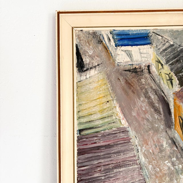 This semi-abstract landscape of houses on a street is equally as captivating as it is charming. The street scene exudes...