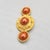 Modern Vintage Signed Gerard Yosca Goldtone Red Faux-Pearl Brooch For Sale - Image 3 of 7