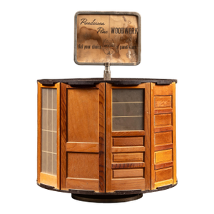 Vintage "Ponderosa Pine Woodwork" Revolving Panel Door Pos Countertop Display