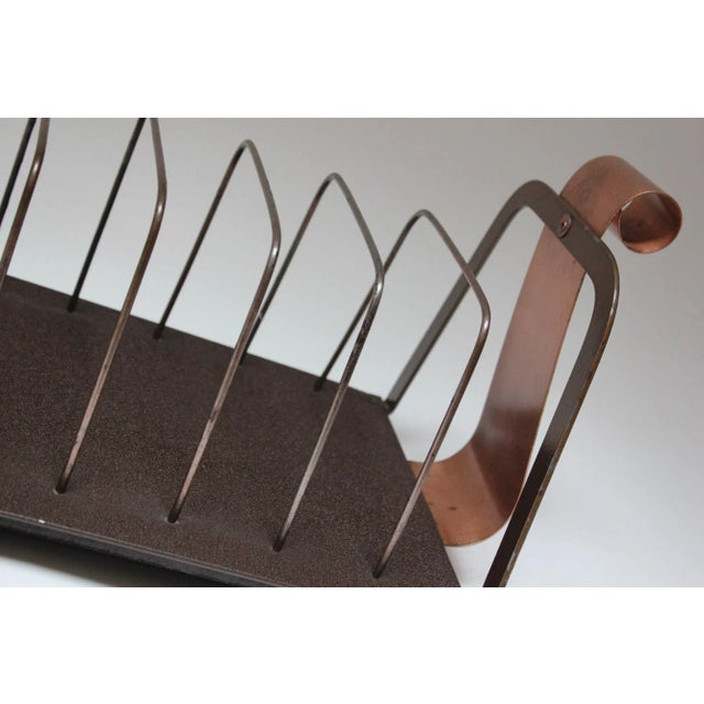 Metal Vintage Aluminum "Scroll" LP/Vinyl/45 Record Rack For Sale - Image 7 of 12