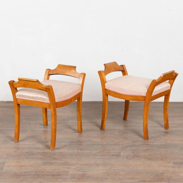 Late 19th Century Biedermeier Style Birch Stools From Sweden For Sale - Image 11 of 11