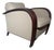 Art Deco Lounge Chair in Curved Wood For Sale