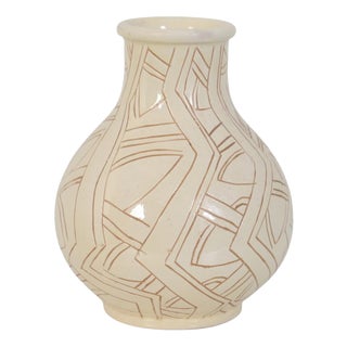 White Ceramic Vase by Herman Kæhler, 1940s For Sale