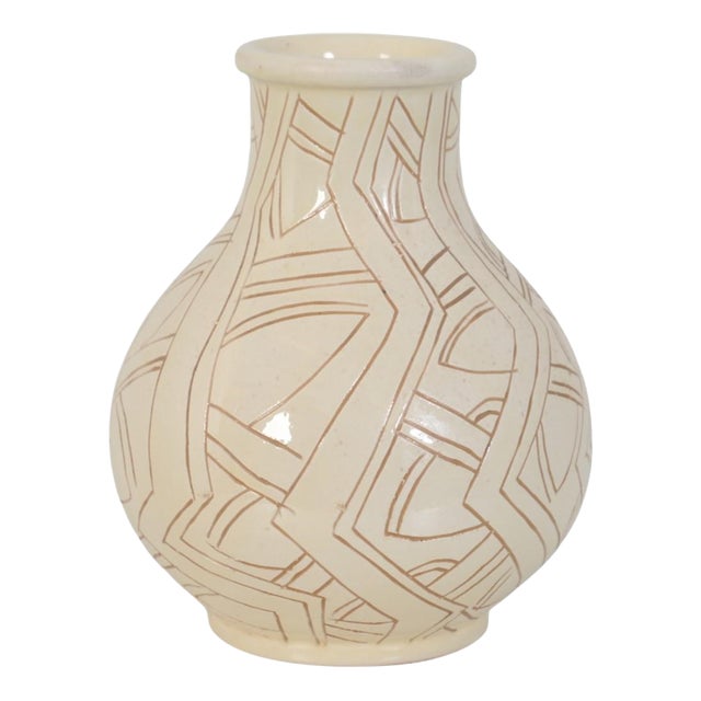 White Ceramic Vase by Herman Kæhler, 1940s For Sale