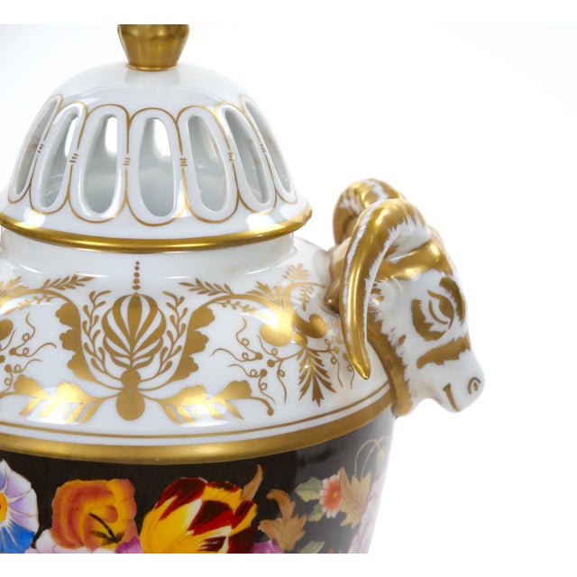 Mid 19th Century Antique German Meissen Porcelain Painted & Gilt Decorative Covered Urn For Sale - Image 5 of 13