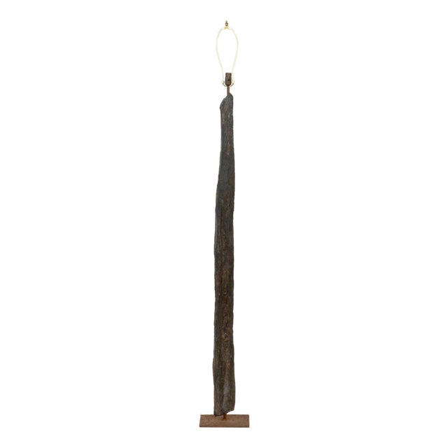 Late 20th Century Petrified Wood Floor Lamp For Sale