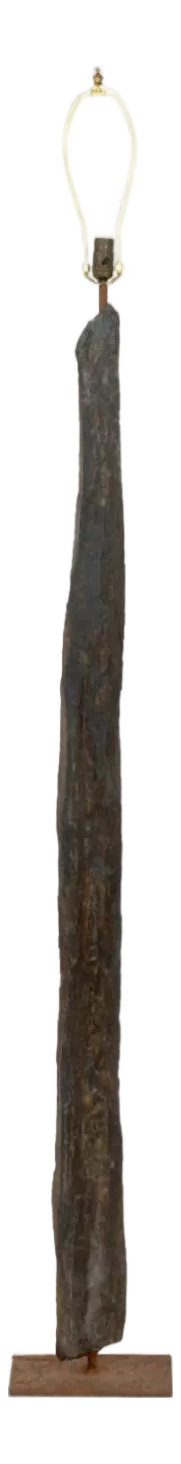 Late 20th Century Petrified Wood Floor Lamp