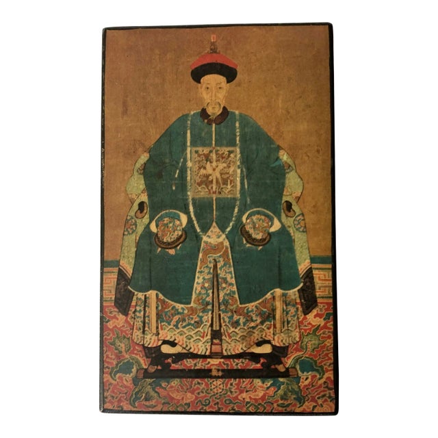 Italian Mottahedeh Box of Asian Man For Sale