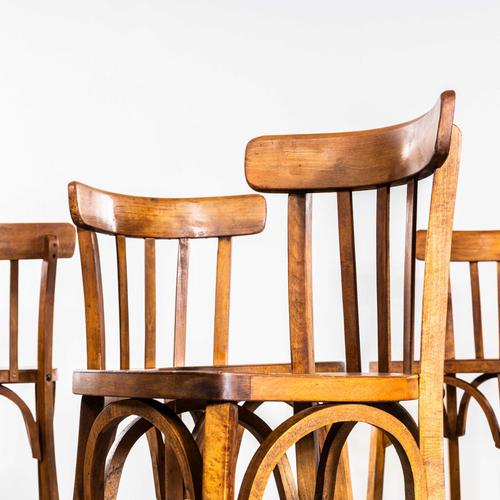 1950s French Oak Bentwood Bistro Dining Chair from Baumann, 1950s For Sale - Image 5 of 11