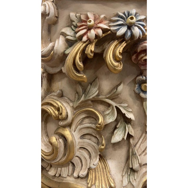 Vintage Italian Rococo Carved and Painted Cherub/Angel Grandfathers Clock For Sale - Image 9 of 12