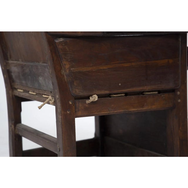 Set of Antique Lounge Chairs in Wood and Fabric For Sale - Image 5 of 13