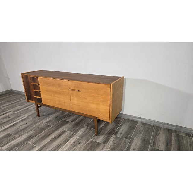 Vintage Wooden Sideboard from Frantisek Mezulanik, 1960s, in Very Good conditions. Designed 1960 to 1969