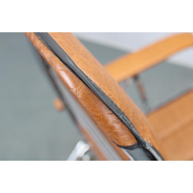 Vintage Italian Folding Lounge Chair in Leatherette, 1970s For Sale - Image 16 of 18