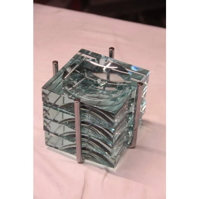 Glass Minimal Italian Ashtrays from Gallotti & Radice, 1970s, Set of 5 For Sale - Image 7 of 9