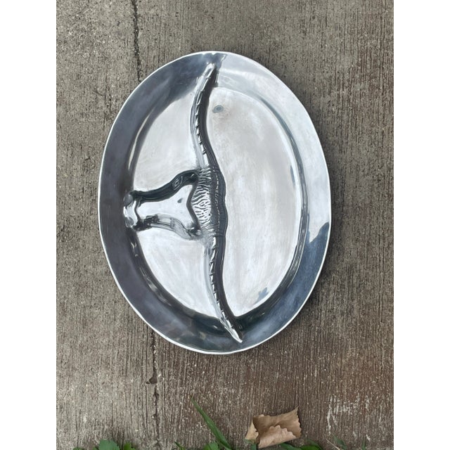 Cast Aluminum Longhorn Bull Serving Platter