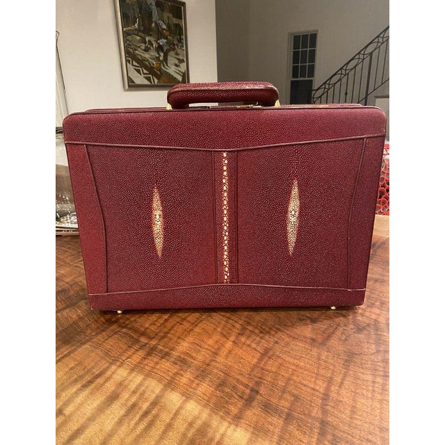 Vintage Mid Century Briefcase Presto Leather Stingray Briefcase Chairish