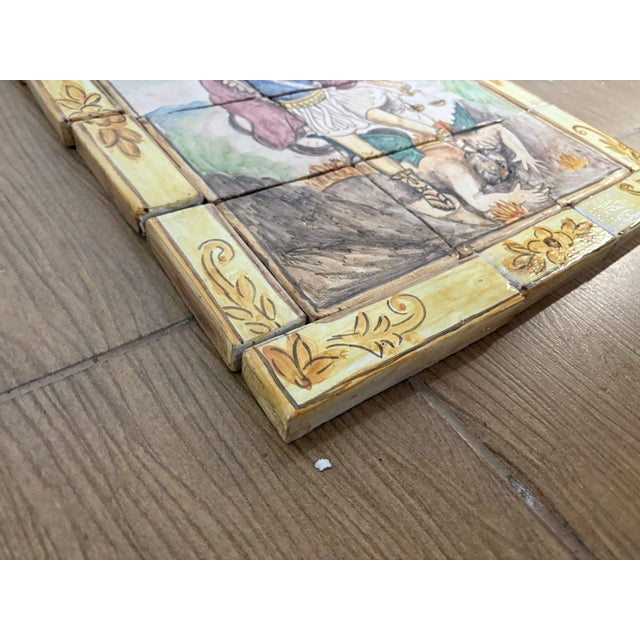 Gold Tile Montage of St. Michael the Archangel, 1950s, Set of 26 For Sale - Image 8 of 13