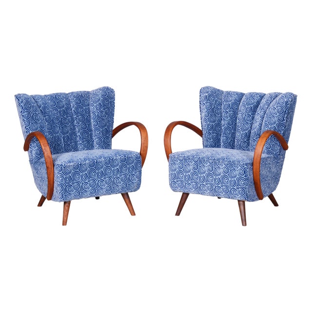 Czech Art Deco Armchairs by J. Halabala for Up Závody, 1930s, Set of 2 For Sale