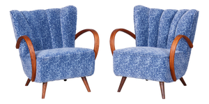 Czech Art Deco Armchairs by J. Halabala for Up Závody, 1930s, Set of 2