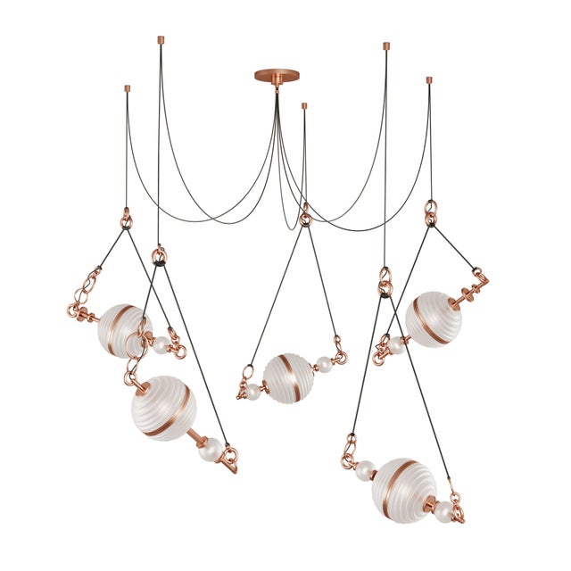 Not Yet Made - Made To Order Saturn Suspension Lamp Handmade by Creativemary For Sale - Image 5 of 18