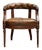 Mid 19th Century Tufted Leather and Mahogany Barrel-Back Library Chair For Sale