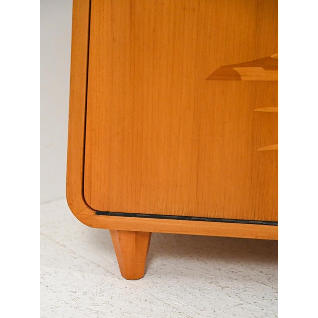 Brown Scandinavian Sideboard in Inlaid Elm, 1940s For Sale - Image 8 of 13