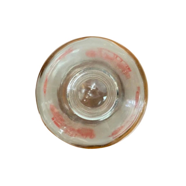 French Vintage French Glass Decanter With Early Automobile Motif, Made in France, 1960s For Sale - Image 3 of 4