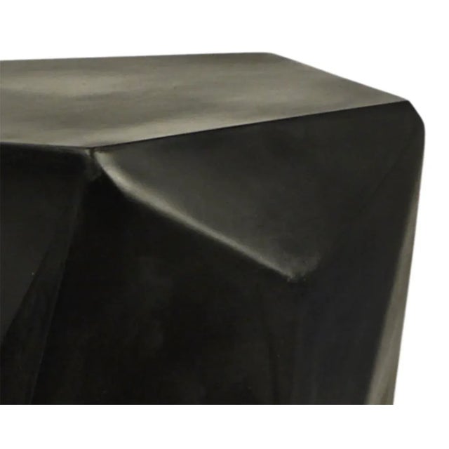Modern geometric lightweight concrete side table with black finish. Great for outdoors or indoors. Sealed with acrylic....