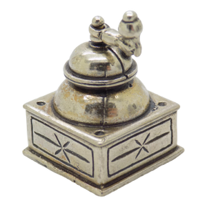 Vintage Italian Handmade Genuine Silver Grinder Rare Dollhouse Miniature