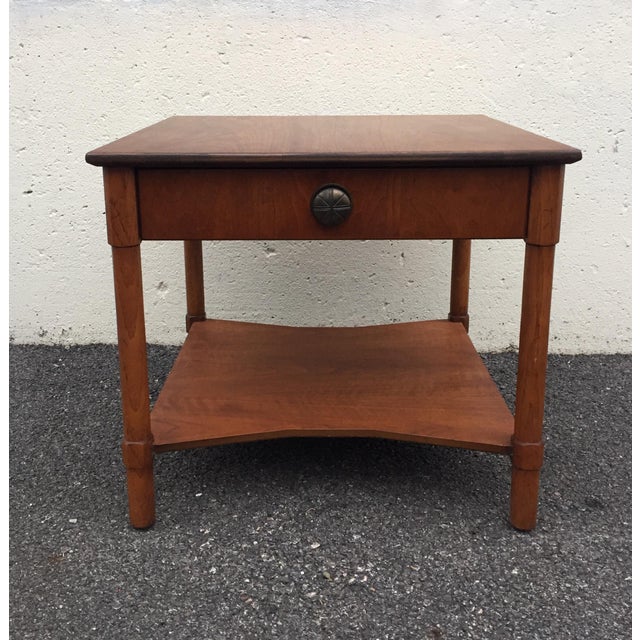 Mid Century Modern Henredon Refinished Walnut 2Tier Side Table Chairish